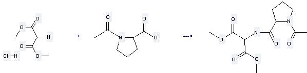 N-Acetylproline can be used to produce 2-[(1-acetyl-pyrrolidine-2-carbonyl)-amino]-malonic acid dimethyl ester